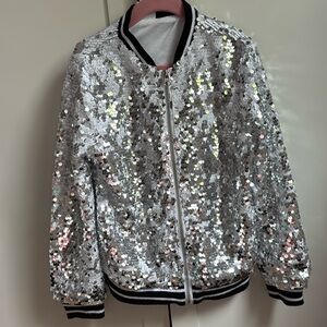 Sequin flip jacket